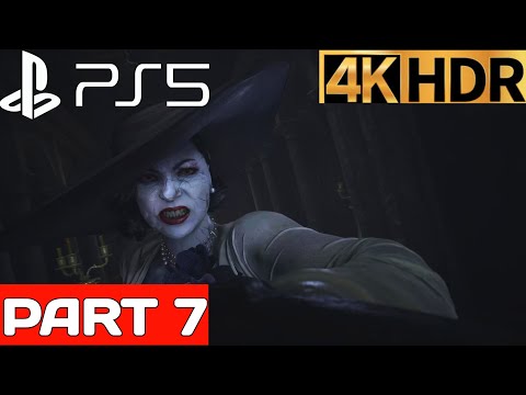 RESIDENT EVIL 8 VILLAGE PS5 4K HDR 60FPS Gameplay Walkthrough Part 7: Alcina Dimitrescu Boss Fight