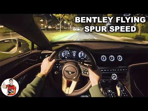 2025 Bentley Flying Spur Speed POV Night Drive (3D Audio)(ASMR)