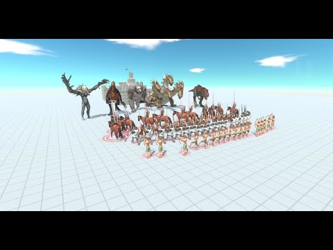 GIANTS Defend Medieval Castle vs Armies - Animal Revolt Battle Simulator