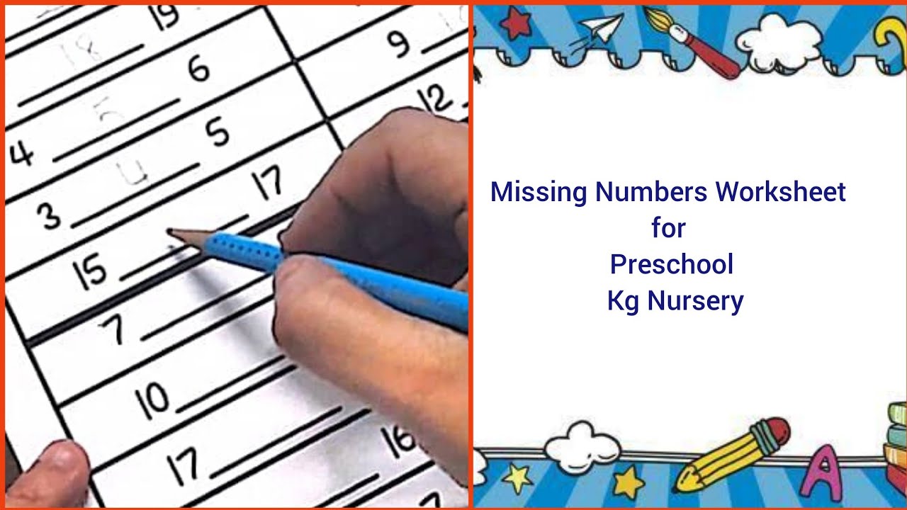 Missing Numbers Worksheet for Beginners ||Teaching Maths to new learners