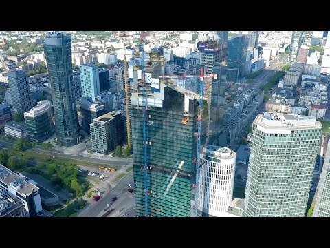 Wieżowiec Skyliner od maja 2019 do maja 2020, Warszawa, Polska - ULMA Construction [pl] - zdjęcie