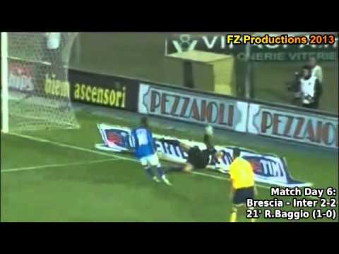 Serie A 2003-2004, day 6 Brescia - Inter 2-2 (R.Baggio goal)