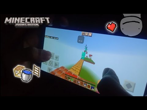 FLAME FAROFF - Minecraft Parkour on Mobile! with handcam.