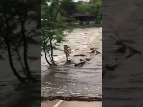 Crecida del río Anisacate en Córdoba