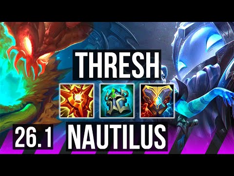 THRESH & Jinx vs NAUTILUS & Lucian (SUP) | 18K damage, Good KDA: 4/2/32 | EUW Master | 26.1