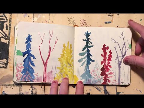 The sketchbook of artist Toe Fish chronicles a road trip across Canada — in watercolours