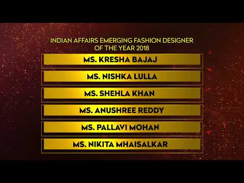 Indian Affairs Emerging Fashion Designer of the Year 2018