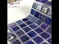 swimming pool blue solid glass mosaic