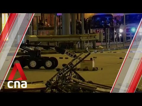 Hong Kong bomb squad robot detonates suspected bomb