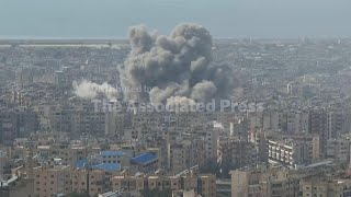 Huge plume of smoke seen over Beirut skyline as intense Israeli strikes hit Lebanon