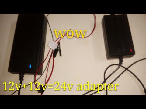 24 volt power supply adapter how to make? Using 2_ 12 volt adapter .you want to see.