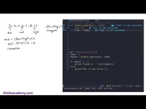 Binary Search In Python Iterative Method Part 2binary Search Algorithm Iterative Method In Python