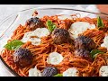 Baked Spaghetti Casserole with Meatballs | Bake It With Love