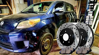 Scion xd/Toyota Yaris, Corolla Front Rotors And Pads Replacement DIY
