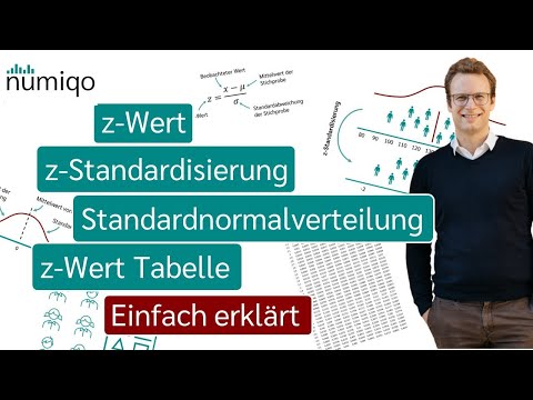 z-Wert, z-Standardisierung (z-Transformation), Standardnormalverteilung, z-Wert Tabelle