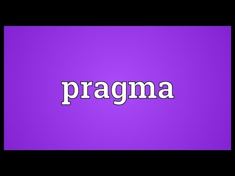 Pragma Meaning