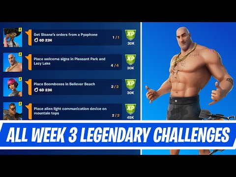 All Week 3 Legendary Quest Challenges Guide in Fortnite - Week 3 Quest in Chapter 2 Season 7