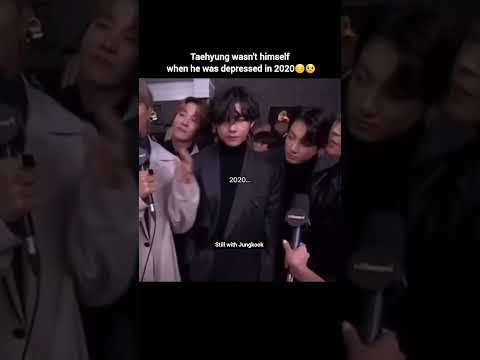Taehyung wasn't himself when he was depressed in 2020😔💜🙏 #btsarmy #bts #jk #taehyung #short #