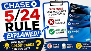 Chase 5/24 Rule Explain! How Many Credit Cards Can You Get