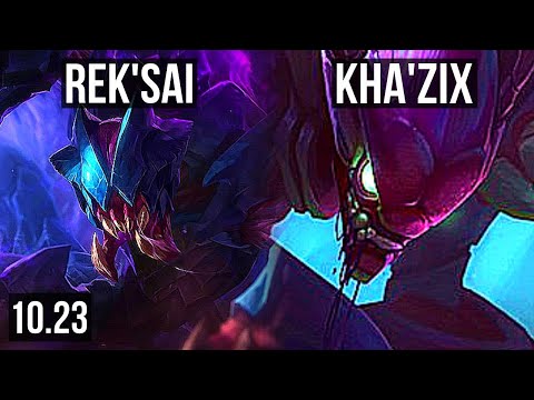 REK'SAI vs KHA'ZIX (JUNGLE) | 11/1/2, 600+ games, Legendary | KR Master | v10.23