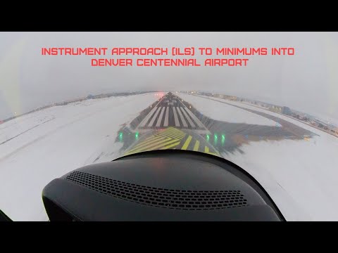Instrument Approach (ILS) to Minimums into Denver Centennial Airport