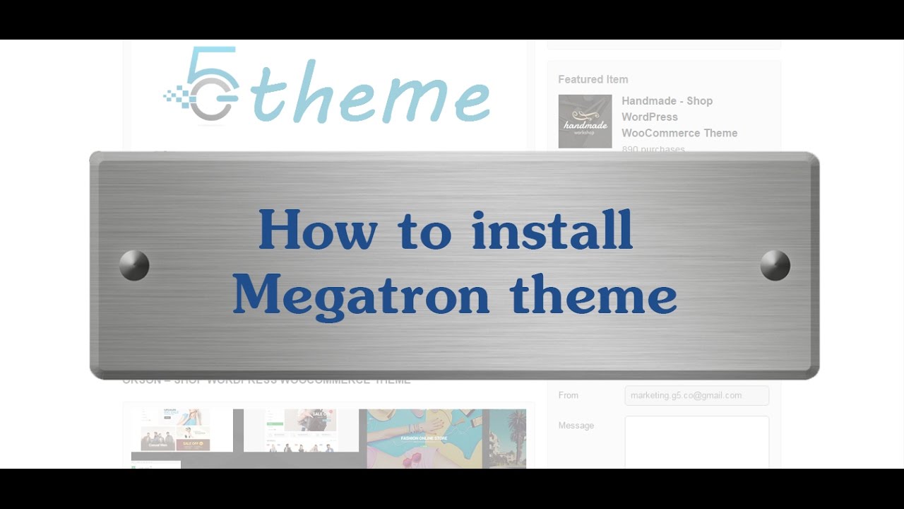 Guide to install Megatron Theme