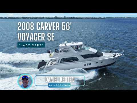 2008 Carver 56 Voyager SE LADY CAPE Video