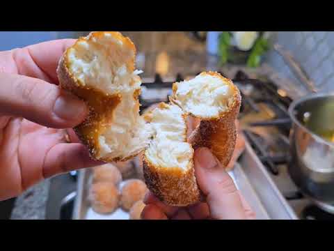 Just use canned biscuits, sugar & cinnamon to make fresh donuts in minutes!