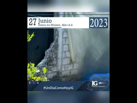 Un Día Como Hoy 27 de Junio de 2023. Sismo en Muisne. Con una magnitud de 4.9,
