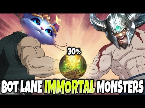 Bot lane IMMORTAL MONSTERS 🔥 60% Bonus HEALING IS NOT FAIR 🔥 Bot Lane Tryndamere Season 10 Gameplay