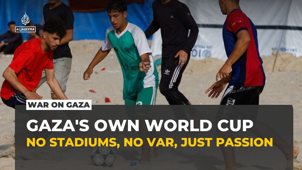 Gaza’s ‘World Cup’: Palestinians play barefoot football among rubble