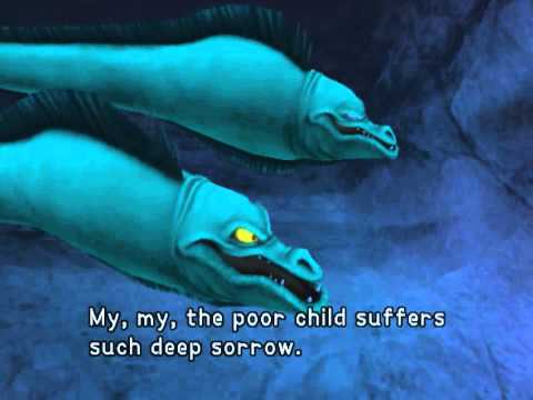 Kingdom Hearts, English cutscene: 127 - Ariel and Her Father - HD 720p