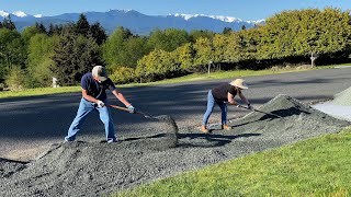 How to Install a Gravel Parking Strip, Part 2 – Spreading Gravel – DIY!
