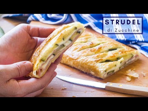 Strudel Salato di Zucchine Prosciutto e Formaggio | Ricetta Veloce con Pasta Sfoglia | 55Winston55