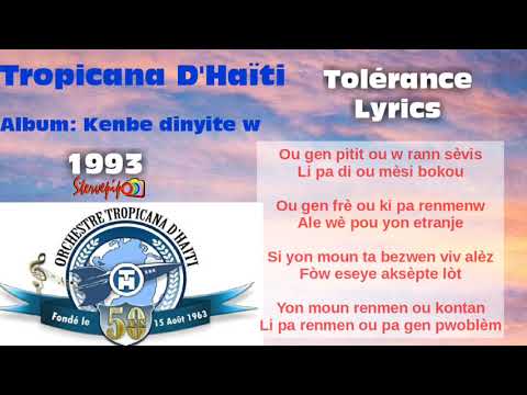 Tropicana D'Haïti : Tolérance [ Lyrics ]