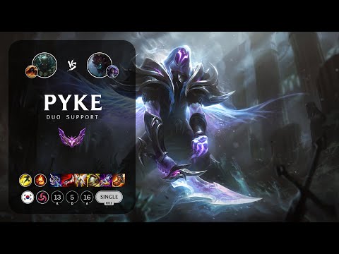 Pyke Support vs Maokai - KR Master Patch 13.13