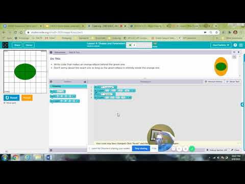 code.org CSD Unit 3 Lesson 4 More shapes and parameters