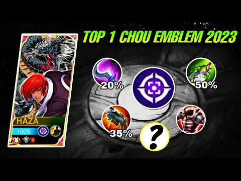 CHOU TOP 1 GLOBAL EMBLEM SET 2023 AND BUILD | CHOU NEW META GAMEPLAY | MOBILE LEGENDS