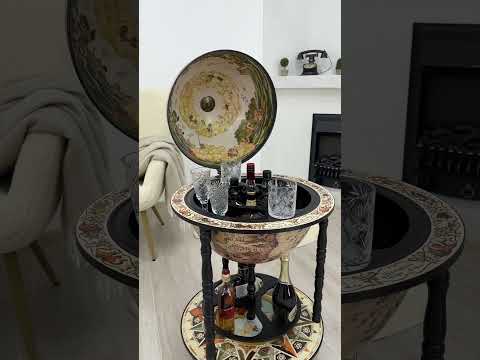 Глобус бар підлоговий Карта світу чорний сфера 45 см Гранд Презент 45001W-В - фото 1 - id-p1447936622