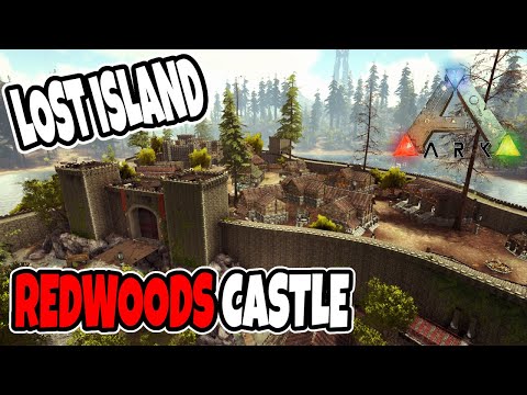 ARK: Lost Island Redwood Castle Build!