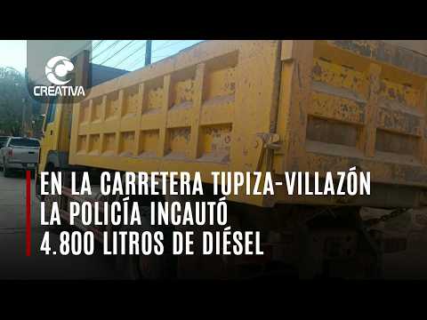 EN LA CARRETERA TUPIZA-VILLAZÓN LA POLICÍA INCAUTÓ 4.800 LITROS DE DIÉSEL