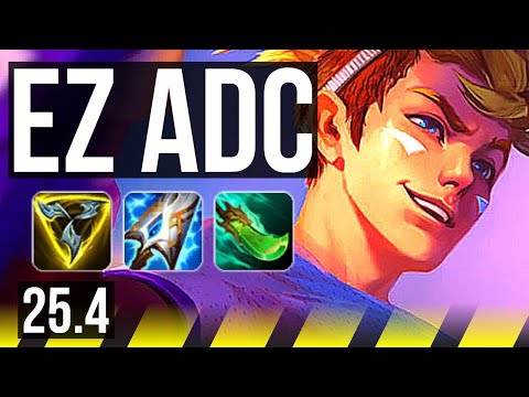 EZREAL & Rakan vs JHIN & Karma (ADC) | 8/0/7, Legendary | KR Grandmaster | 25.4
