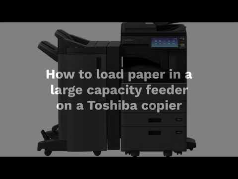 How to load paper in a large capacity feeder on a Toshiba copier