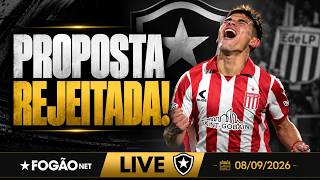 FOGÃONET LIVE: ESTUDIANTES REJEITA PROPOSTA DO BOTAFOGO | ZIYECH GRAVA RECADO PARA A TORCIDA