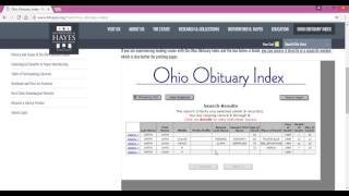 Using the R.B. Hayes Index to find Obituaries