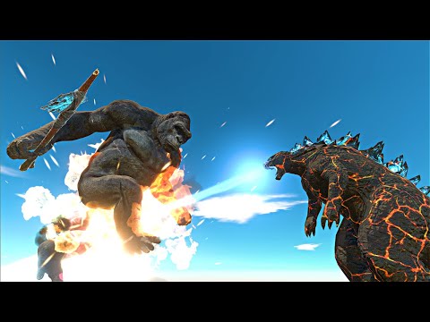 Magma and Ice Battle | King Kong + Godzilla 2014 + Mechagodzilla + Gojira - ARBS