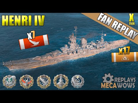 French Cruiser Henri IV 7 Ships Destroyed | World of Warships