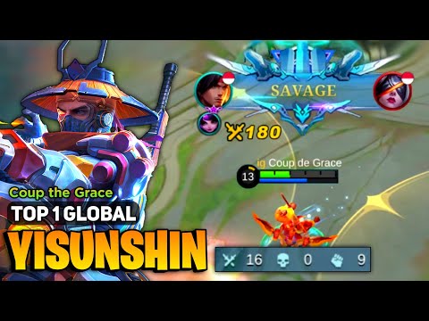 SAVAGE! YSS Fast Farm and Rotation [ Yi Sun Shin Best Build Top 1 Global ] By Coup The Grace - MLBB