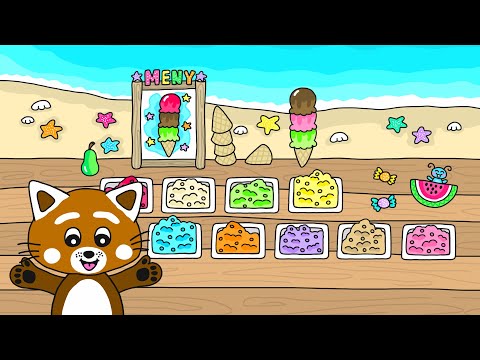 Pukkins Sommar del 1 - Lek och lär dig färger - Pukkins app review - Lek med oss