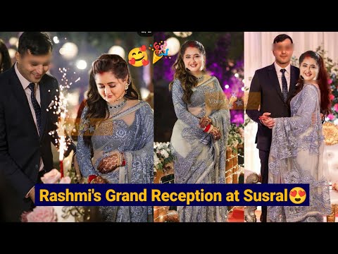 Rashmi Desai Grand Reception With Husband Looks Stunning with Chura and Sindoor